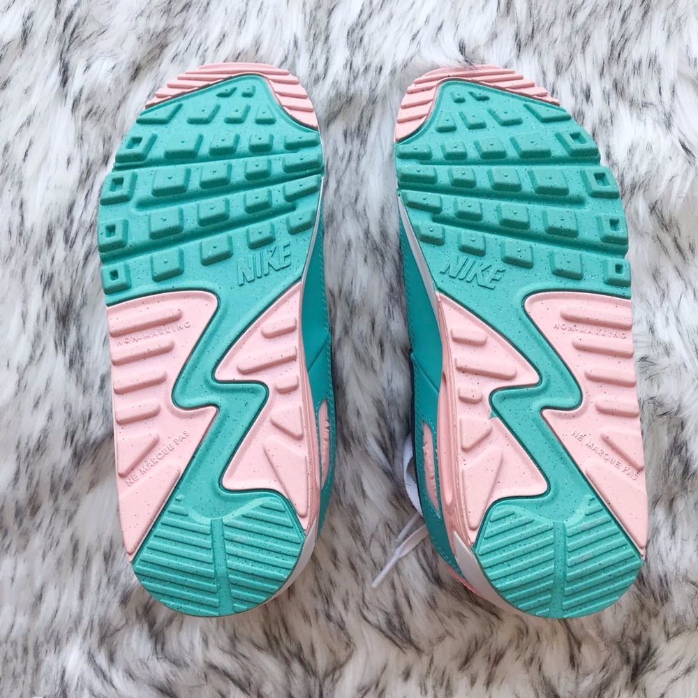 Nike Air Max 90 GS MBD Washed Teal Snakeskin Sneaker Kids 5.5Y Women’s 7 - Picture 9 of 10
